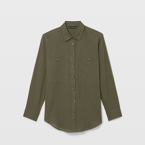 Club Monaco Marnee button down shirt oversize gauzy cotton - Picture 3 of 6